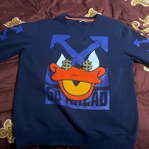 Mens XL Blue and orange sweatshirt